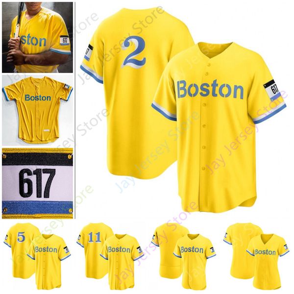 Custom 2021 City Connect Jersey 617 Forte David Ortiz Xander Bogaerts Dustin Pedroia Michael Chavis Kike Hernández J. D. Martinez