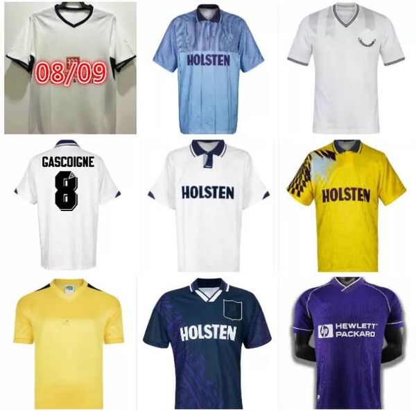 

1991 1993 1994 1995 gascoigne klinsmann retro soccer jersey 90 91 mabbutt ruddock sheringham lineker cundy walsh barmby vintage classic foot, Black;yellow