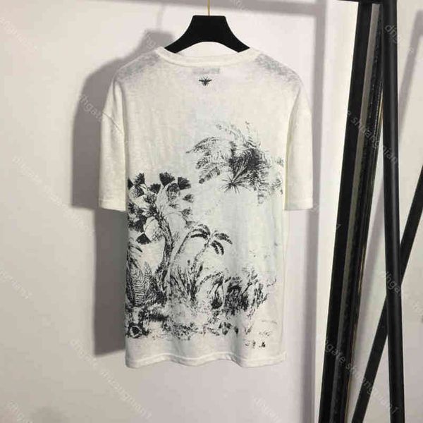 

designer female apparel women summer cotton t shirt 22ss logo print crew neck short sleeve tee di..r brand casual pullover 5a womens clothe, White