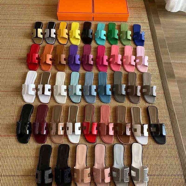

luxury h designer slippers herme shoes wholesale designer slides womens cool summer sandals beach slide flat platform ladies sandali bathroo, Black