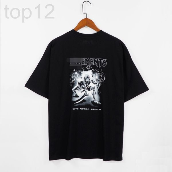 

men's t-shirts designer vtm witt meng demon lightning ancient thick super os short sleeve t-shirt printed wide t-shirt men's and w, White;black