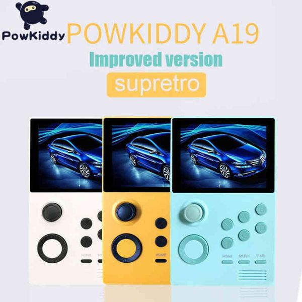 POWKIDDY A19 Pandora's Box Android Game Player IPS-Bildschirm 3,5-Zoll-Handheld-Retro-Spielekonsole mit WLAN Bluetooth 3000+ Spiele H220426