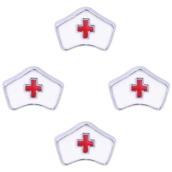 20pc/lote medicamento enfermeiro chapéu de chapéu de medalhão flutuante para os encantos de medalhas de vidro de vidro diy fabricação de joias