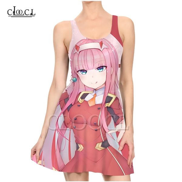 

anime darling in the franxx zero two fashion 3d print dress ladies summer party girls dress casual dresses 220617, Black;gray