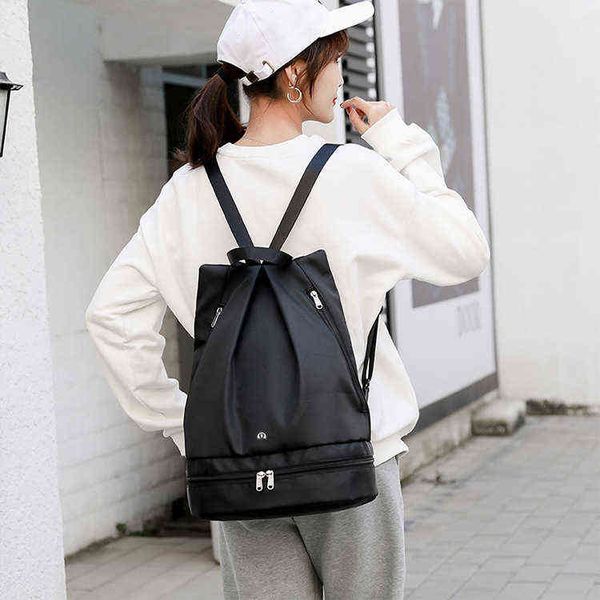 

lulu sacks bags backpack women's independent shoes dry wet separation waterproof fitness sack bag travel training storage bag-869 hm7v