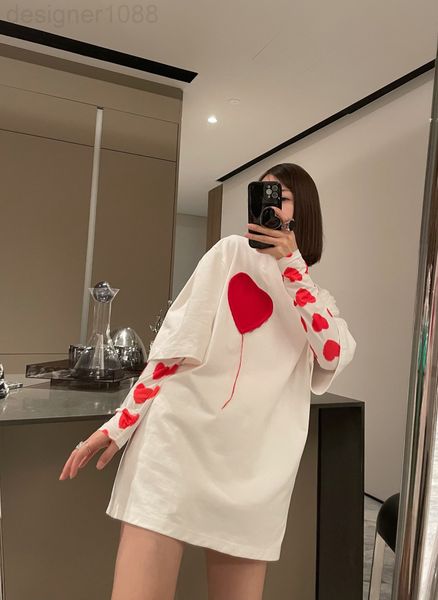 

women's t-shirt designer 22 early spring new minority design love white t-shirt loose oversiza baida chic 8h1p