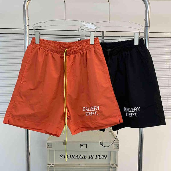 

shorts designer gallerydepts gary high street style nylon embroidered letter loose shorts hip hop capris summer sweatpants, White;black