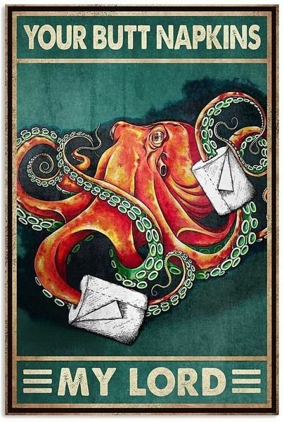 

ocs your butt napkins my lord poster wall decor vintage poster metal tin signs iron painting plaque wall decor bar club novelty