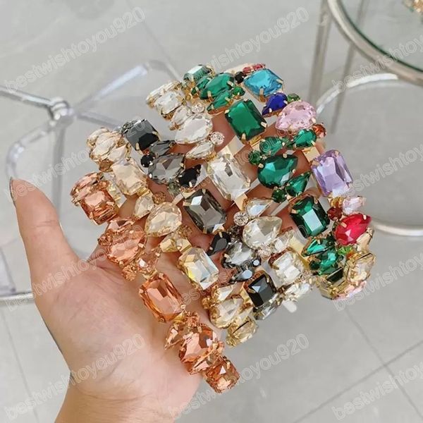 Metal Rhinestone Bands Luxury Multi -Type Design Artificial Gemtones Acessório de cabelo