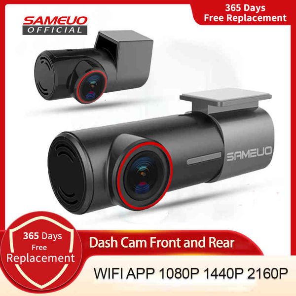 Dash Cam anteriore e posteriore P Car Dvr Camera Dash Car Video Recorder Dashcam Night Vision App H Telecamera di parcheggio per auto J220601