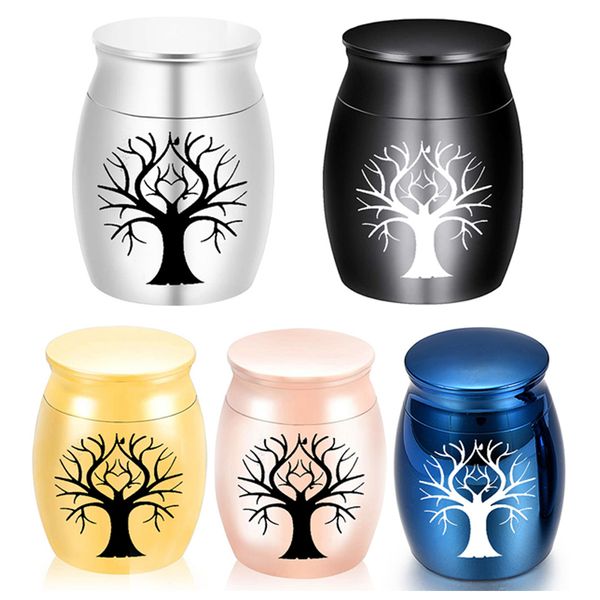 

small pet cremation pendant urn stainless steel ash memorial sharing personal funeral urns for pets human ashes mini keepsake gift, Silver