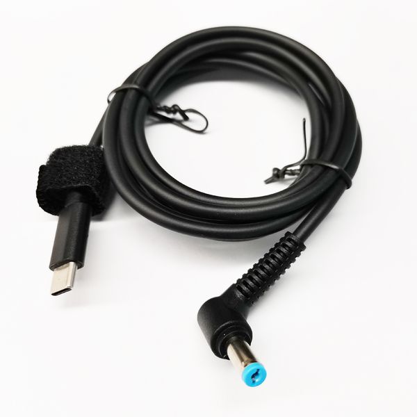 USB-Kabel, Typ-C-Stecker auf 90 Grad abgewinkelter DC 5,5 x 1,7 mm Stecker, PD-Lade-Netzteil-Adapterkabel für Laptop/2 Stück