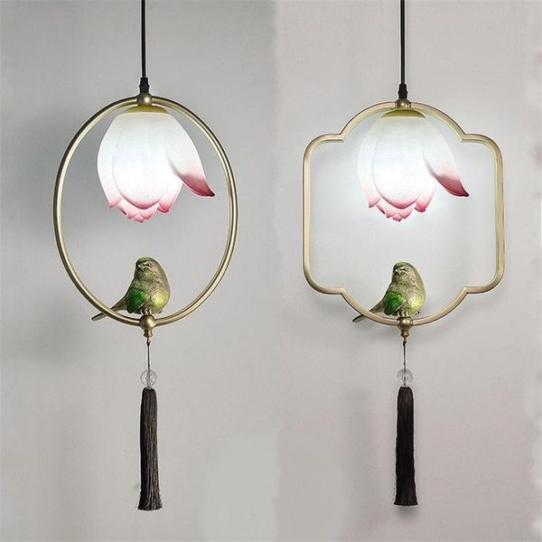 Lâmpadas pendentes Lâmpada de pássaro chinês Lâmpada clássica Personalidades Balconia corredores de corredores Luminárias Restaurante Parlor Study Cafe LightSpendan