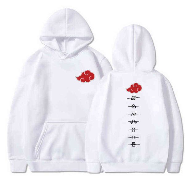 Japan Anime Akatsuki Cloud Symbole Drucken Hoodies Streetwear Hoodie Männer Frauen Übergroßen Sweatshirt Pullover Hoody 837