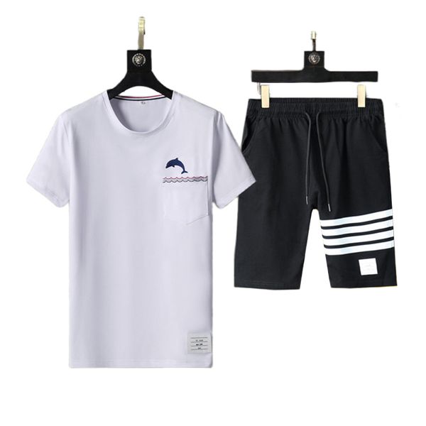 

22ss mens beach designers tracksuits summer suits fashion women t-shirt seaside holiday shirts shorts sets men luxury casual sports outfits, Gray