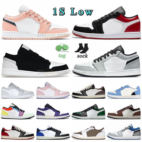 

original mens jumpman 1 1s low shoes womens arctic punch light arctic pink lows court purple black red bred toe diamond true blue panda snea