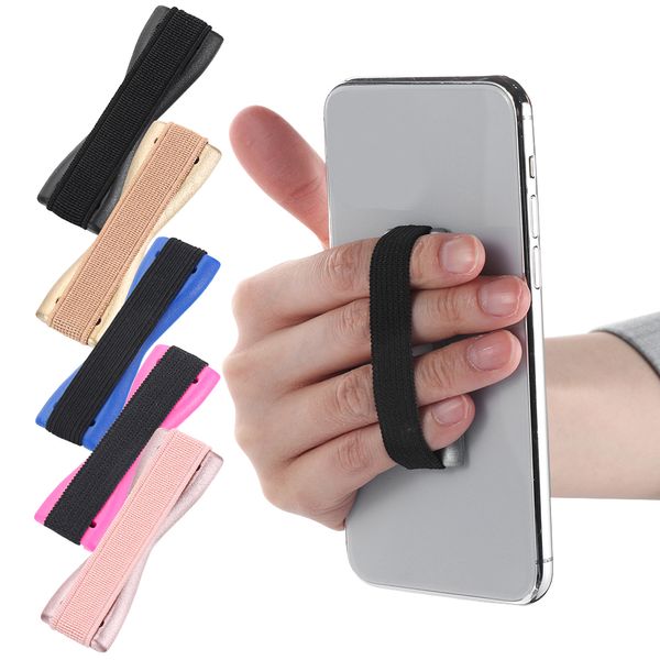 Cinturino elastico con impugnatura per le dita Supporto per telefono universale Supporto per telefoni cellulari Tablet antiscivolo per Apple IPhone Samsung molti colori