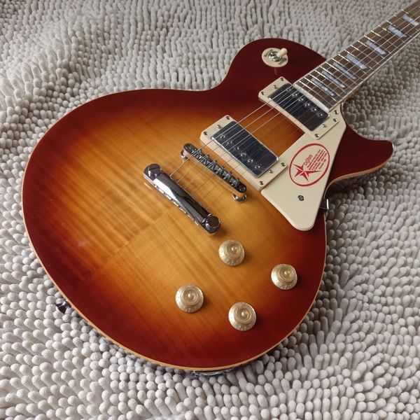 

electric guitar tiger pattern integrated connection guitar