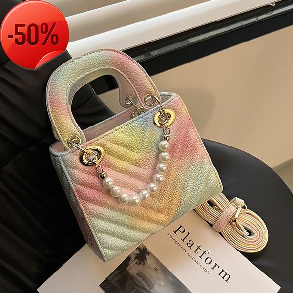 

the factory directly net red 2022 new early tide version msenger pearl fashion portable one shoulder princs bag