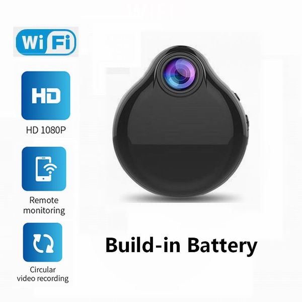 Câmeras de segurança interna App App Vigilância sem fio remota H3B Wi -Fi Baby Monitor Mini Câmera 1080p Cameragem inteligente para Detecção de Movimento de Segurança Doméstica Cam Nanny