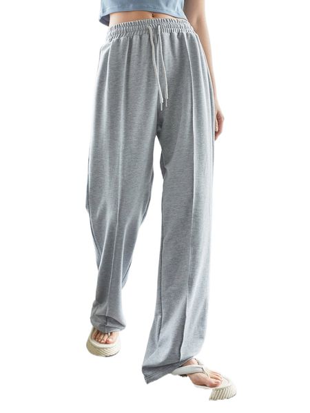 

dazy drawstring waist seam detail pants v9ka#, Black;white