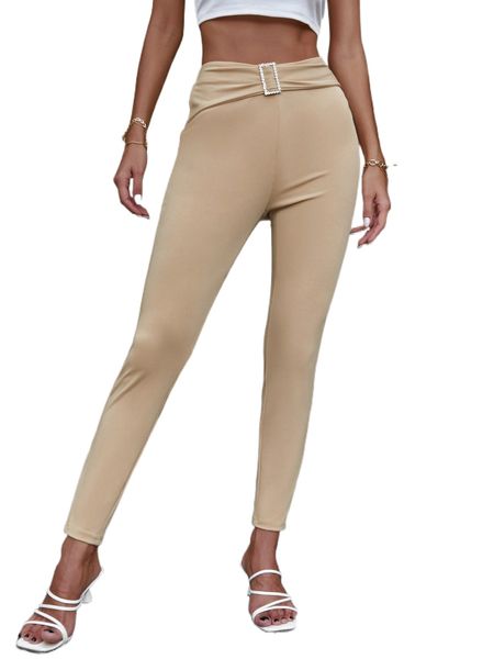 

high waist rhinestone detail leggings e2zk#, White;black