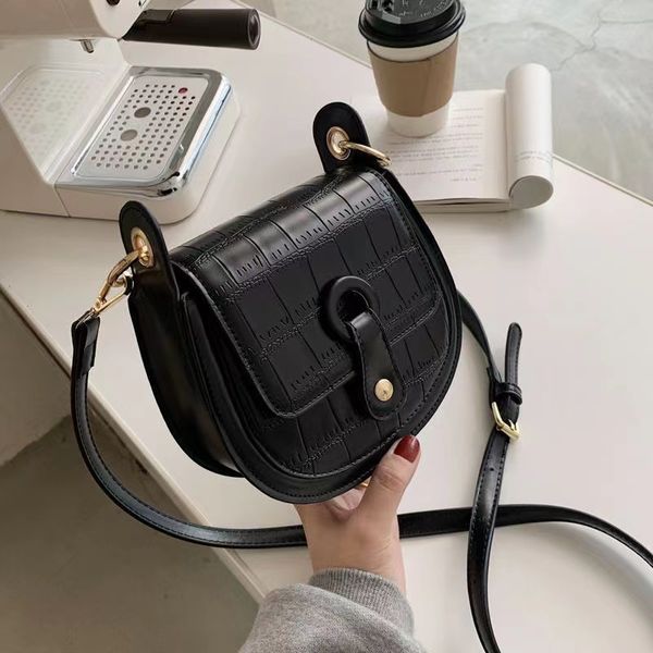 

fashion shoulder or slung crossbody bag grain contrast design women handbag