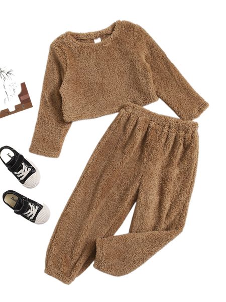 

toddler girls teddy & pants o3tg#, Black;white