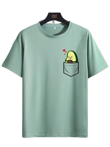 

men cartoon graphic tee d65h#, White;black