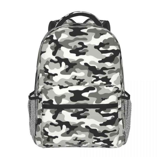

camo white gray backpack men women backpack bags teenage laprucksack book aa220316