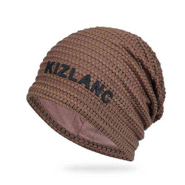 

beanie skull caps hat women's thin breathable pile hat fashionable letter cover korean baotou net red fashion 220825, Blue;gray