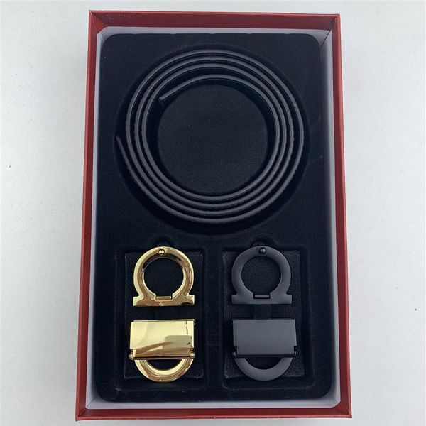 

golf belts for man fashion belts real cowhide leather belt business men high-end luxury mens automatic double buckle with box2505, Black;brown