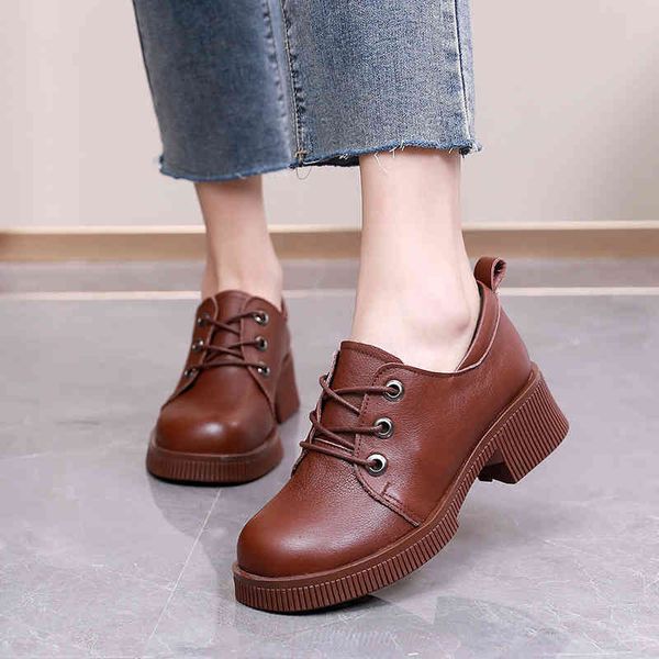 

dress shoes spring and autumn women's large cowhide british style 41-43 flat soft sole lace up low shoes 02tv, Black