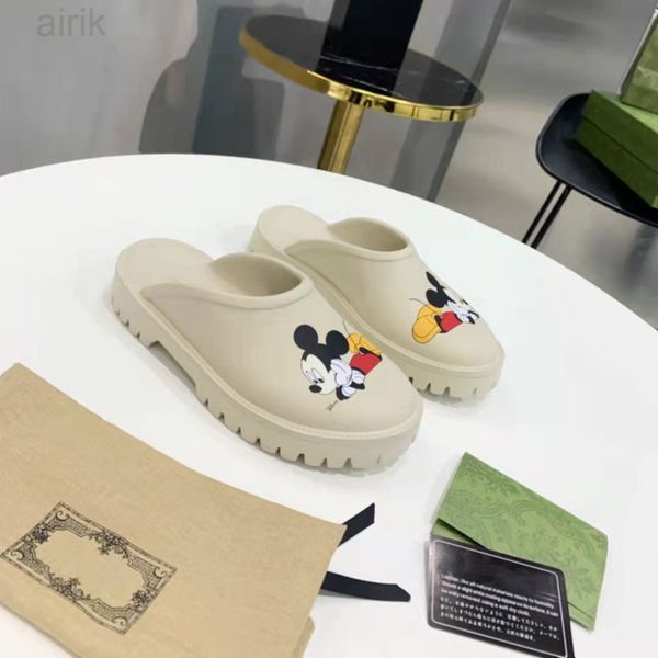

lastest designers slides slippers print comfortable height increasing platform casual shoes men and women outdoor summer 2023, Black