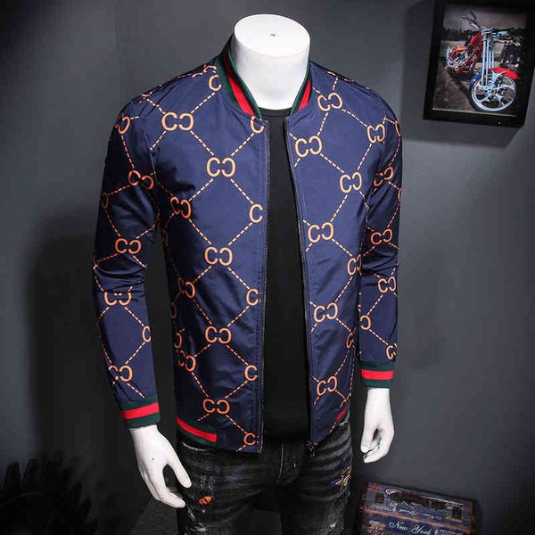 

men's luxury fashion brands menswear 2022 new casual hoodie lattice slim short jacket, Black