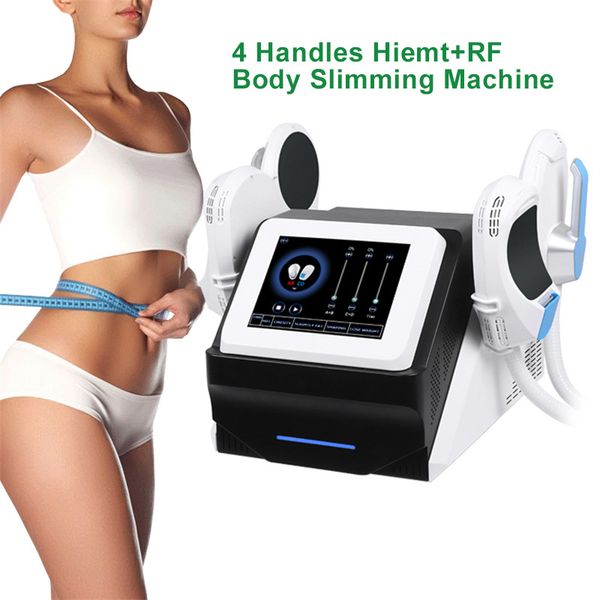 

4 handles ems body sculpting muscle building system with rf body contouring buttock lifting beauty slimming equipment muscles stimulator