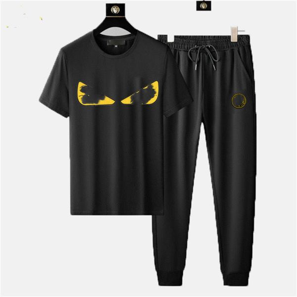 

2022 mens designers tracksuit letters embroidery summer fashion sportswear short sleeves pullover jogger pants suits o-neck sportinguit sx10, Gray