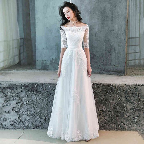 

ball gown wedding dresses mori super fairy white bride wedding dress off shoulder hepburn light