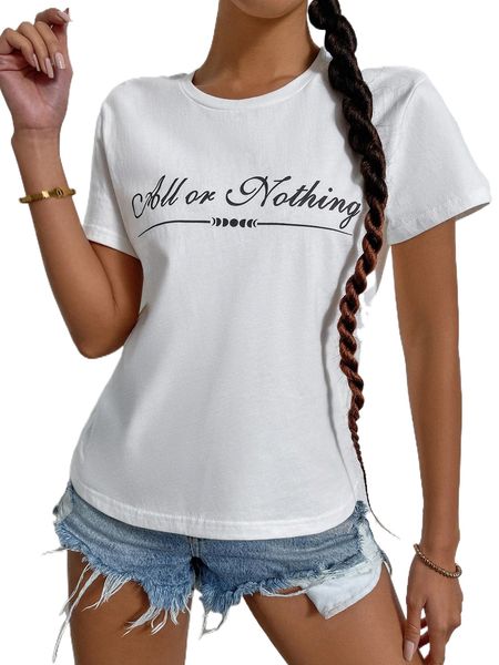 

letter graphic round neck tee y1ye#, White