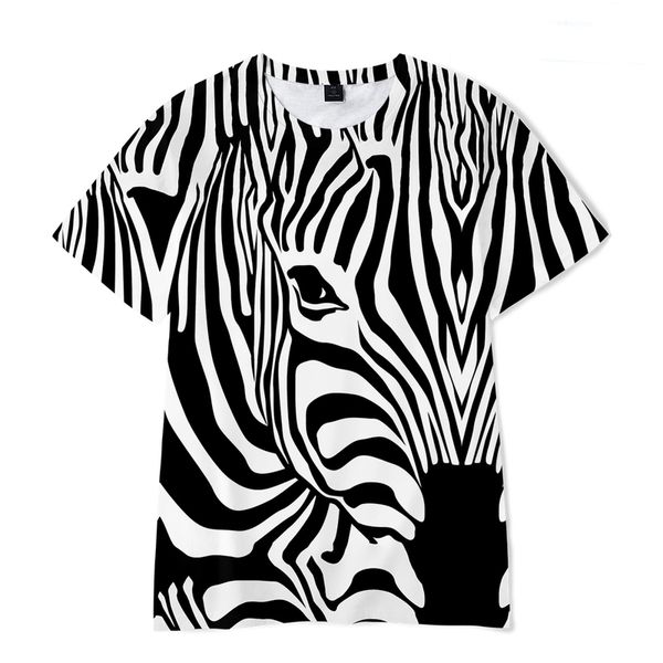 Animal T Shirt Leopard Zebra 3d Baskı Sokak Giyseni Erkek Kadın Moda Büyük Boyut Tshirt Çocuk Çocuk Punk Tees Üstler Harajuku Camisetas 220704