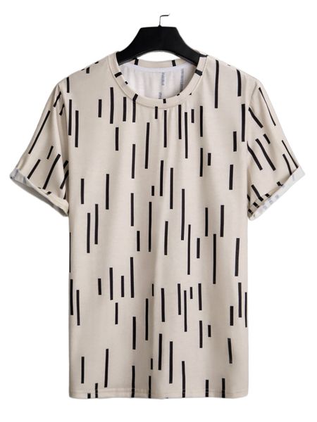 

men striped print tee b1ps#, White;black