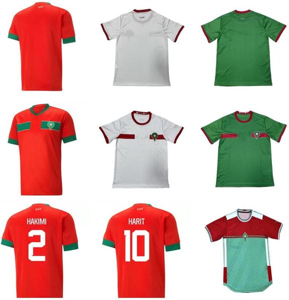

2021 2022 2023 morocco soccer jerseys home away 21 22 23 maillot de foot ziyech boufal fajr munir ait bennasser amrabat football shirts, Black;yellow