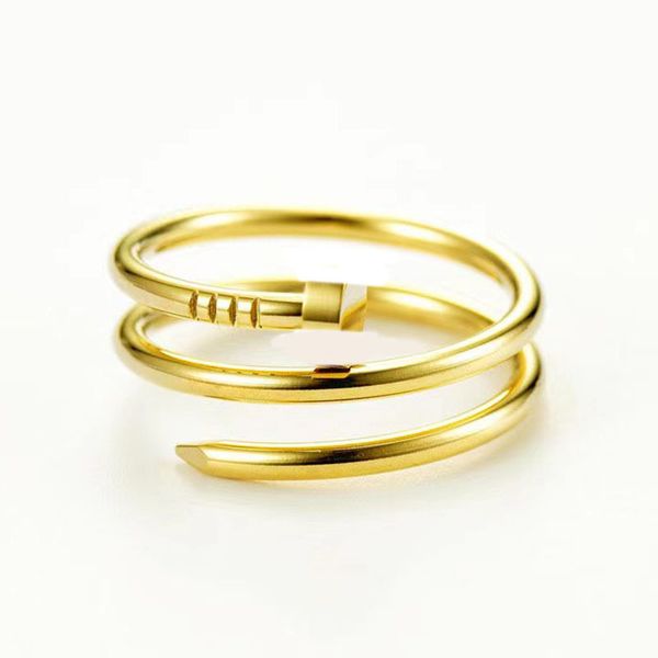 

luxury nail ring for womens stainless steel fashion couple style zircon shell valentine christmas gift for accessories wholesale, Golden;silver