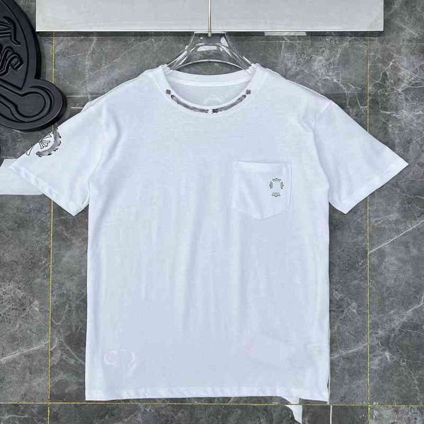 

mens loose luxury t shirts ch brand fashion men tees horseshoe cross designer tshirts summer women shirt classic man hip hop sweater sanskr, White;black