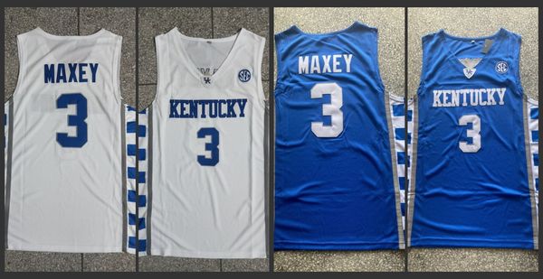 

men's kentucky wildcats #3 tyrese maxey royal college basketball jersey, Black