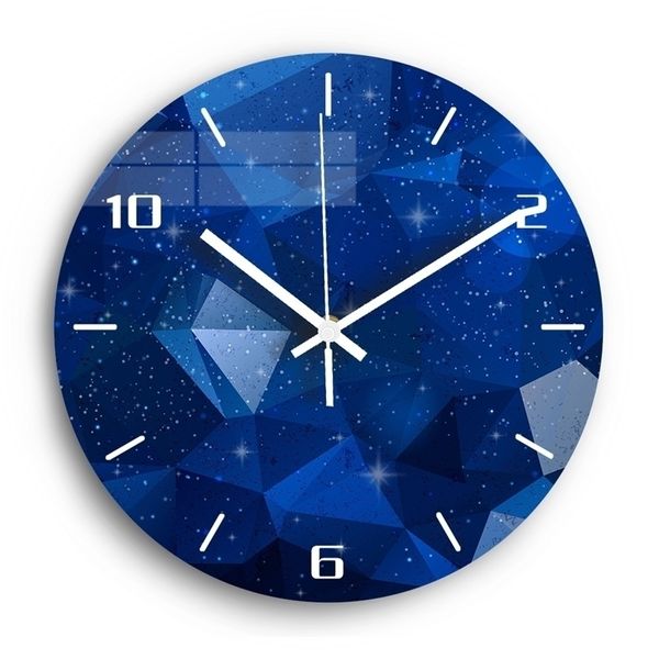Orologio da parete decorativo Lavoro muto Notte Cielo stellato Acrilico 3D Fai da te Design moderno per soggiorno Orologio da cucina Y200407