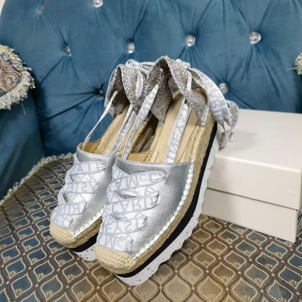 Gaia Espadrillas con plateau in tela organica Scarpe stringate nere JUTE ballerine da spiaggia primavera estate Sandali con zeppa scarpe fatte a mano da donna calzature casual di lusso lounge factory