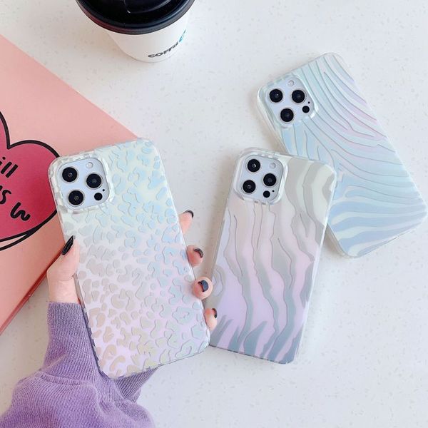 INS Radium Gradient Leopard Phone Case для iPhone 14 14pro 13 12 Двойные текторационные мембранные оболочки профилактики мембраны