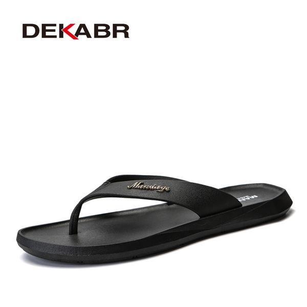 

dekabr summer beach slippers men flip flops beach sandals zapatos hombre casual shoes drop shipping nonslip shoes 210301, Black