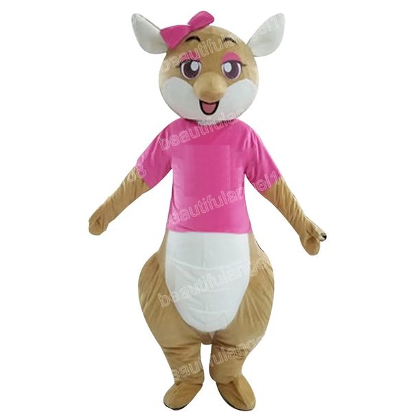Trajes de figurões de mascote de kangaroo de Halloween caráter carnaval carnaval unissex adultos roupas de natal festas de roupa de Natal